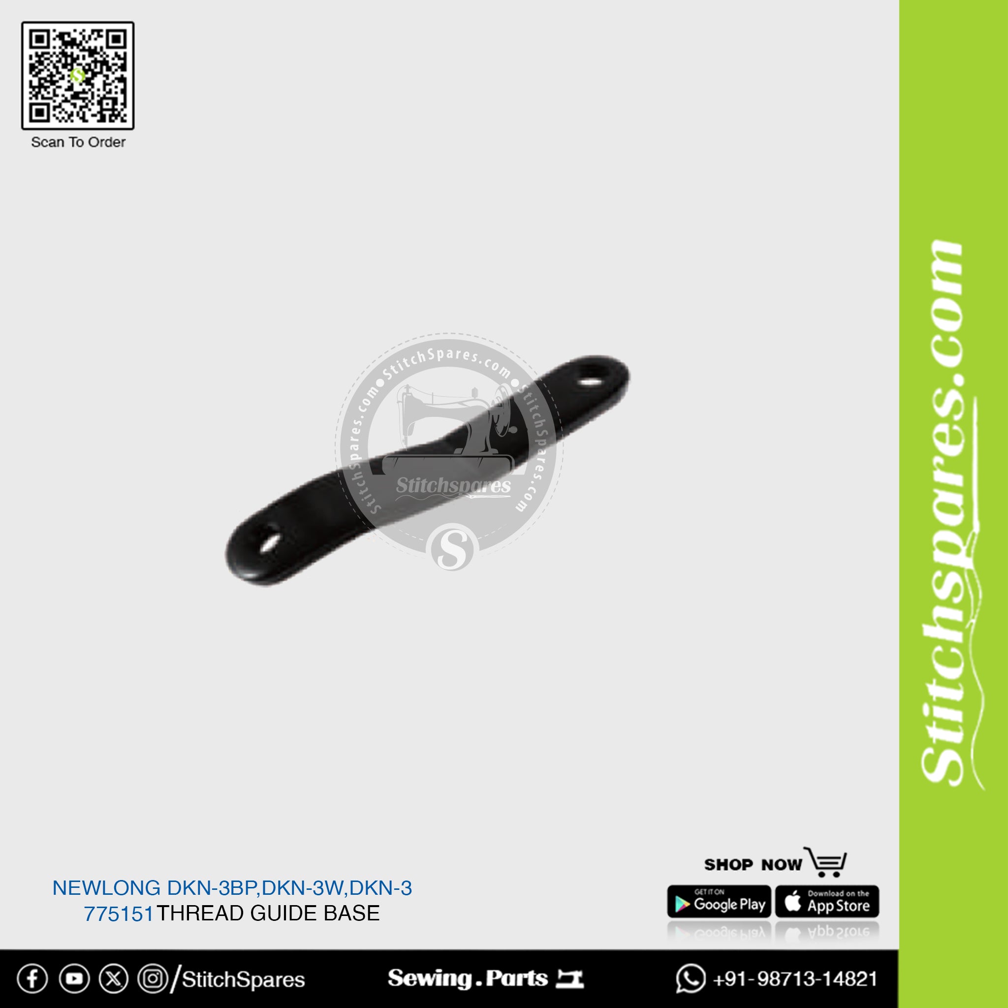 775151 Thread Guide Base NEWLONG DKN-3BP,DKN-3W,DKN-3 FIBC Bag closing sewing machine