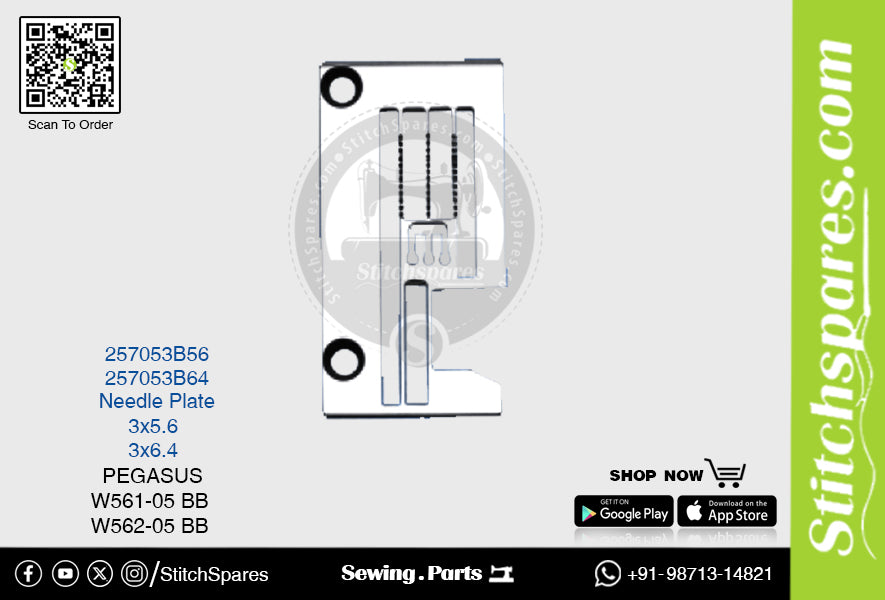 Strong-H 257053B56 3x5.6mm Needle Plate Pegasus W561-05 BB / W562