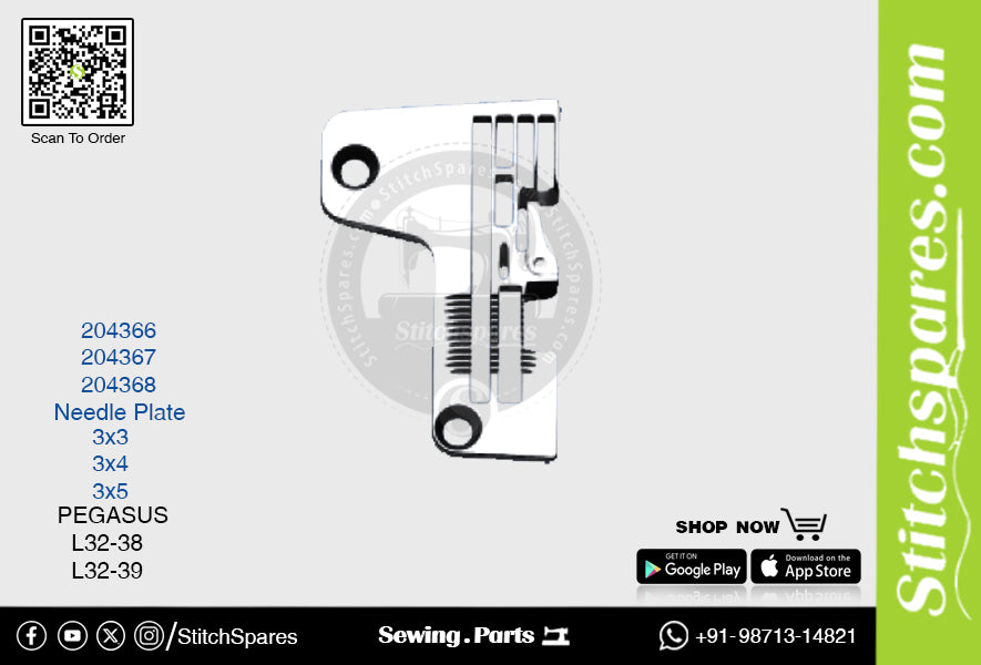 STRONG-H 204367 Needle Plate PEGASUS L32-39 (3×4) Sewing Machine Spare Part