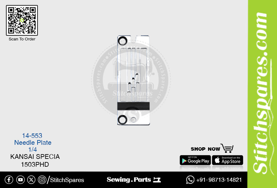 STRONG-H 14-553 NEEDLE PLATE KANSAI SPECIAL 1503-PHD-1-4 SEWING MACHINE SPARE PART