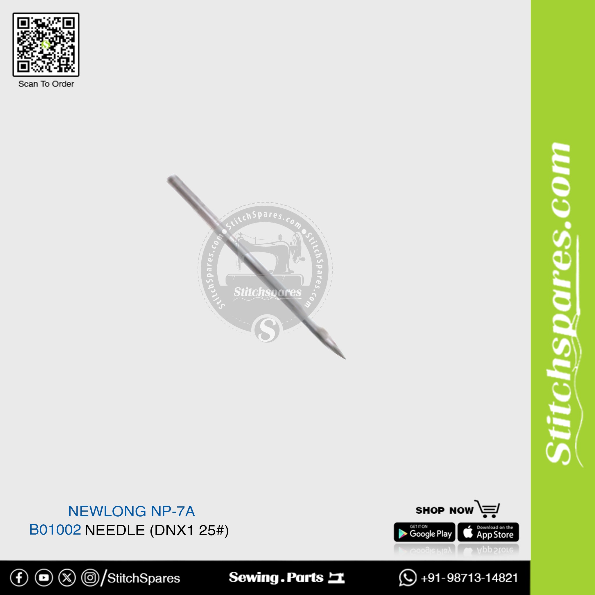 B01002 Needle (Dnx1 25#) NEWLONG NP-7A Bag Closer Sewing Machine Spare Part