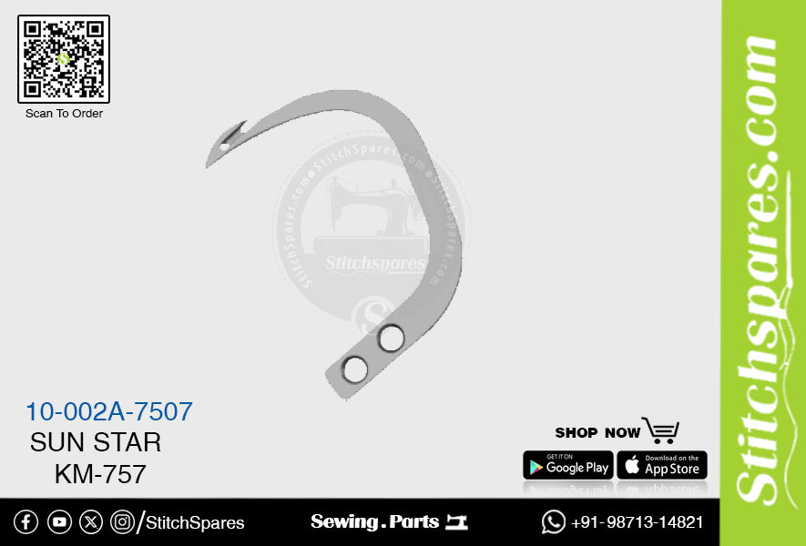 Strong-H 10-002A-7507 Knife / Blade / Trimmer Sun Star KM-757 Sewing Machine Spare Parts