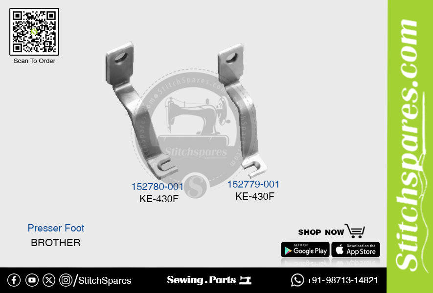 Strong-H 152780-001 / 152779-001 Presser Foot Brother KE-430F Industrial Sewing Machine Spare Part