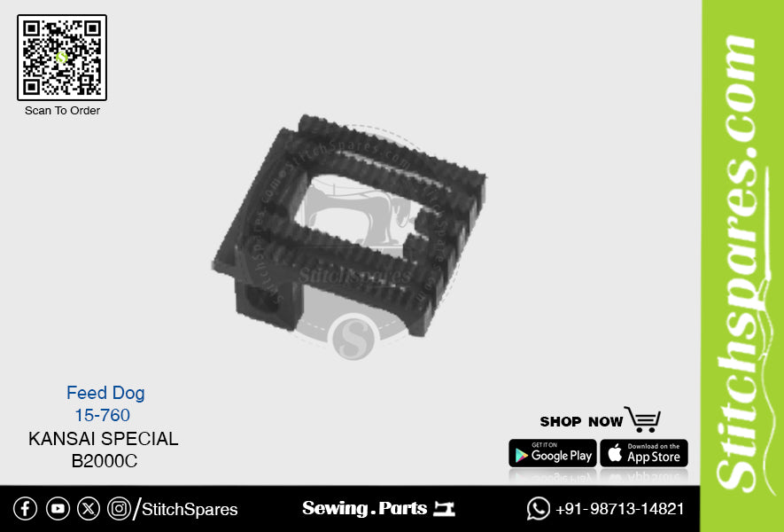 Strong-H 15-760 Feed Dog Kansai Special B2000C Industrial Sewing Machine Spare Part