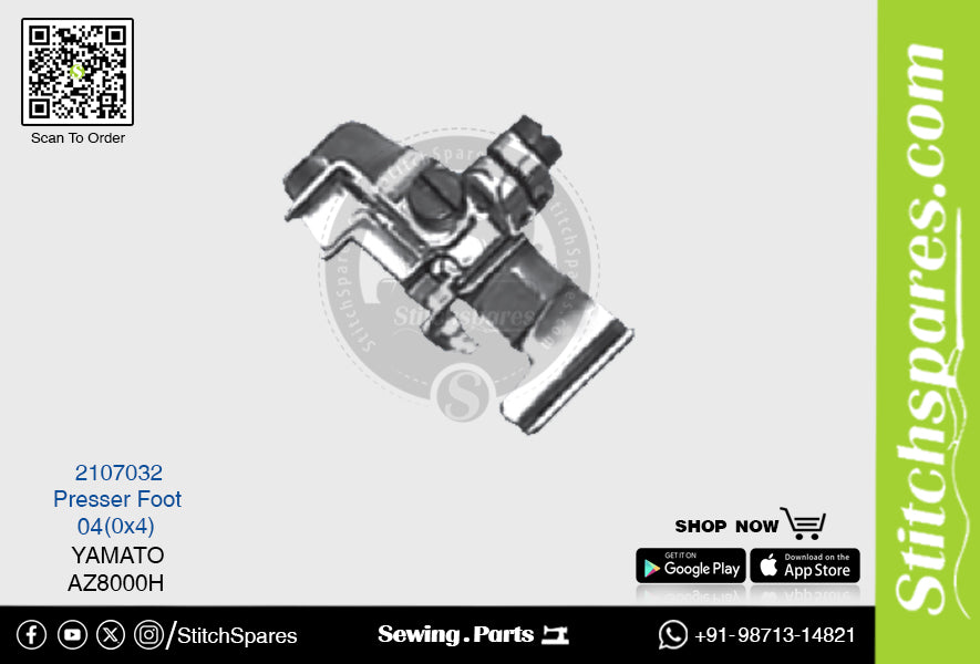 Strong-H 2107032 04(0×4)mm Presser Foot Yamato AZ8000H Overlock