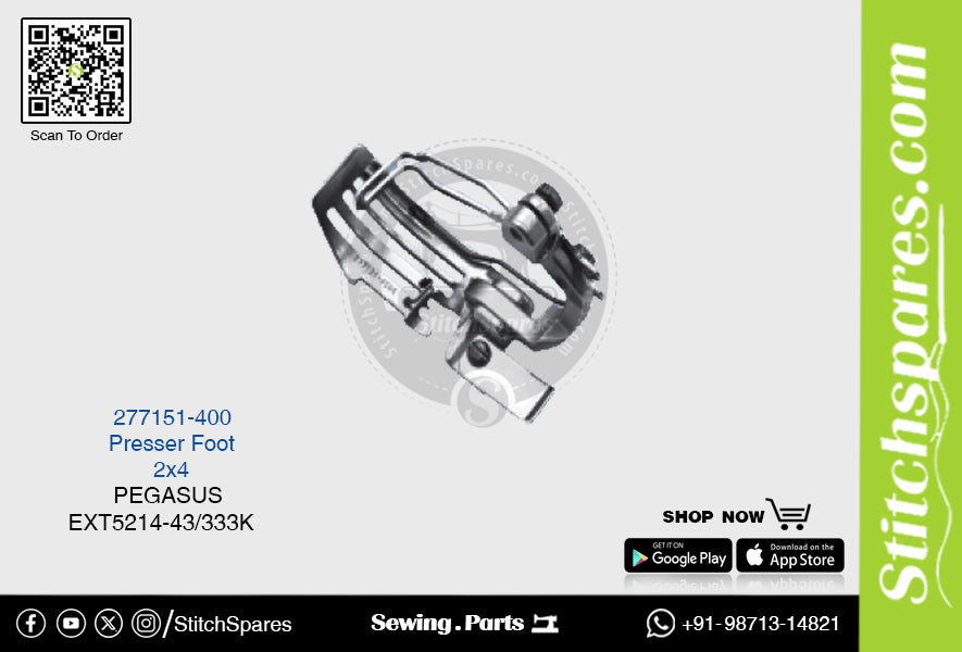 STRONG H 277151 400 Presser Foot  PEGASUS EXT5214 43  333K (2×4) Sewing Machine Spare Part