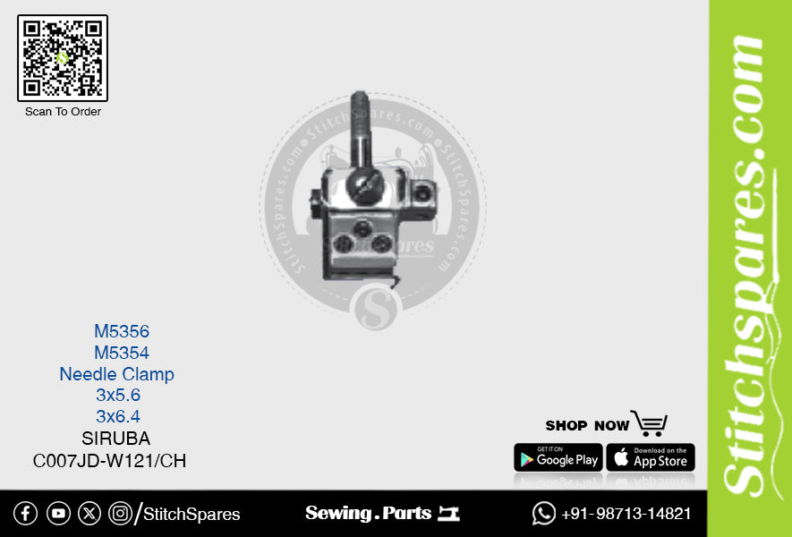 M5356 NEEDLE CLAMP SIRUBA C007JD-W121-CH (3×5.6) SEWING MACHINE SPARE PART