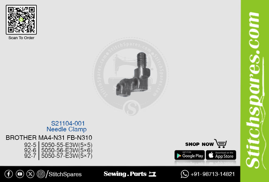 Strong H S21104-001 Needle Clamp Brother MA4-N31 Overlock Sewing Machine Spare Part