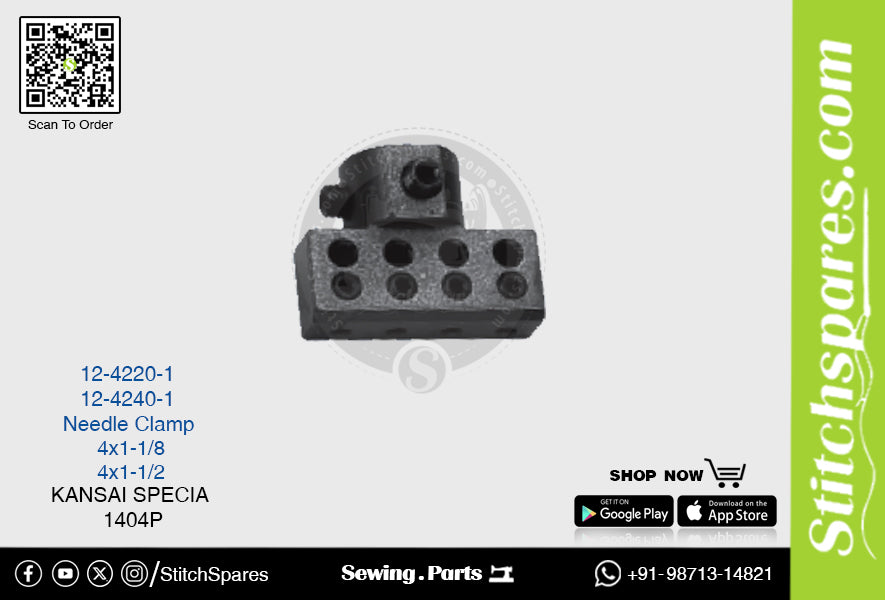 STRONG-H 12-4240-1 NEEDLE CLAMP KANSAI SPECIAL 1404P (4×1-1-2) SEWING MACHINE SPARE PART