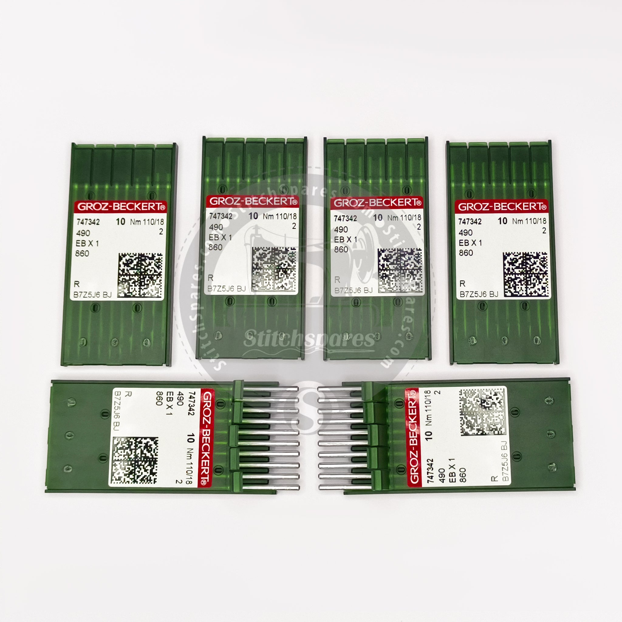 #747342 490 EBx1 Nm 110/18 FG/SUK R Groz Beckert Sewing Machine Needle