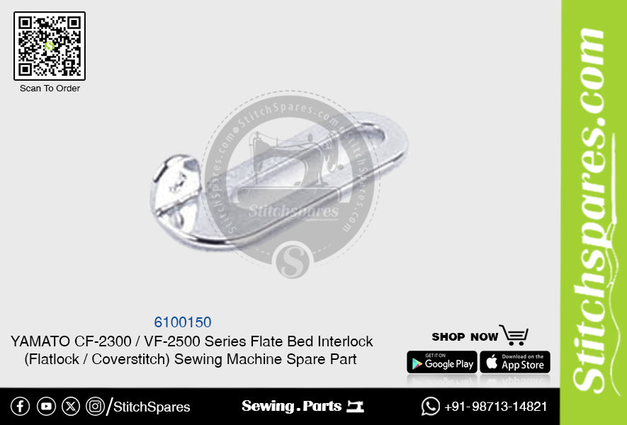 6100150 YAMATO CF-2300  VF-2500 Series Flat Bed Interlock (Flatlock  Coverstitch ) Sewing Machine Spare Part