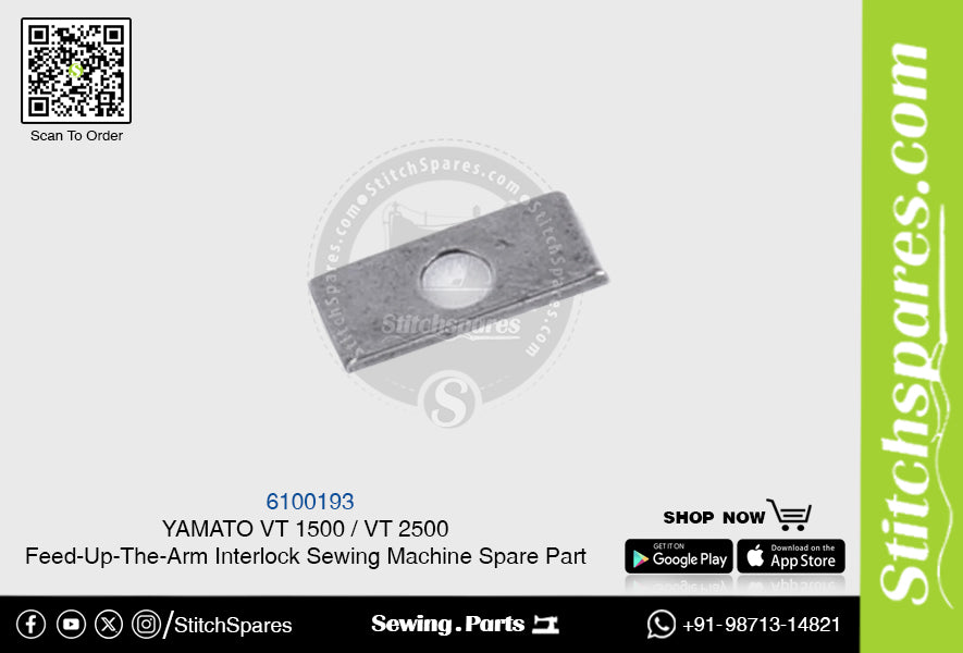 6100193 YAMATO VT-1500  VT-2500 Feed-Up-The-Arm Interlock Sewing Machine Spare Part
