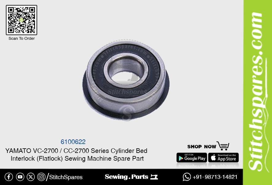 6100622 YAMATO CC-2700  VC-2700 Series Cylinder Bed Interlock (Flatlock) Sewing Machine Spare Part