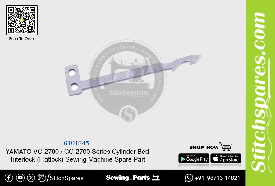 6101245 YAMATO CC-2700  VC-2700 Series Cylinder Bed Interlock (Flatlock) Sewing Machine Spare Part