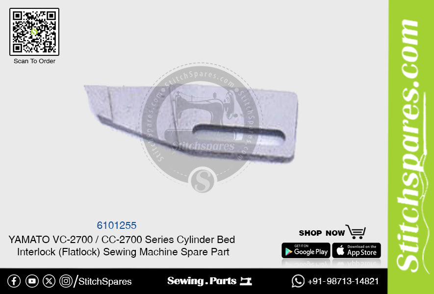 6101255 YAMATO CC-2700  VC-2700 Series Cylinder Bed Interlock (Flatlock) Sewing Machine Spare Part