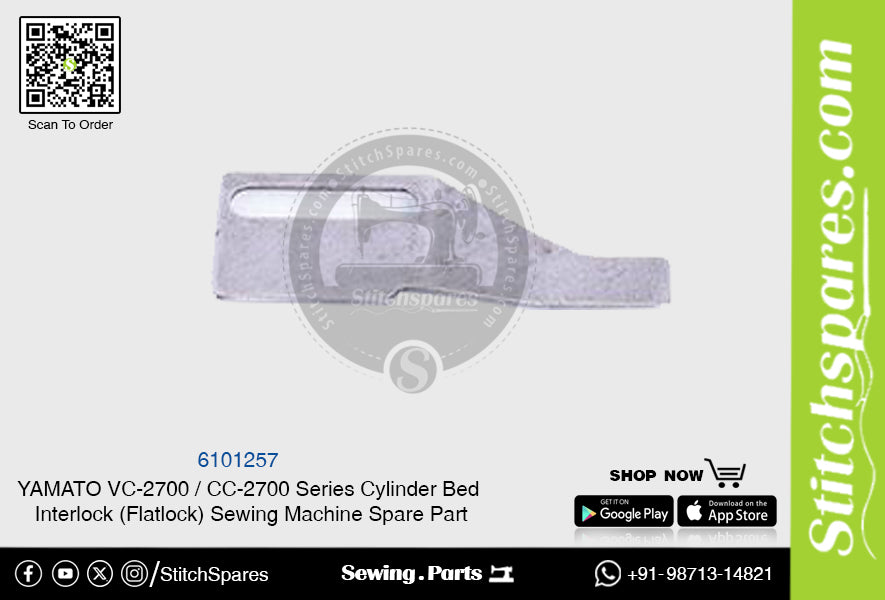 6101257 YAMATO CC-2700  VC-2700 Series Cylinder Bed Interlock (Flatlock) Sewing Machine Spare Part