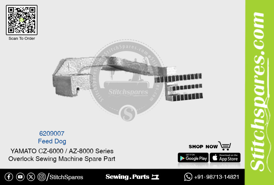 6209007 Feed Dog YAMATO CZ-6000 / AZ-8000 Series Overlock Sewing