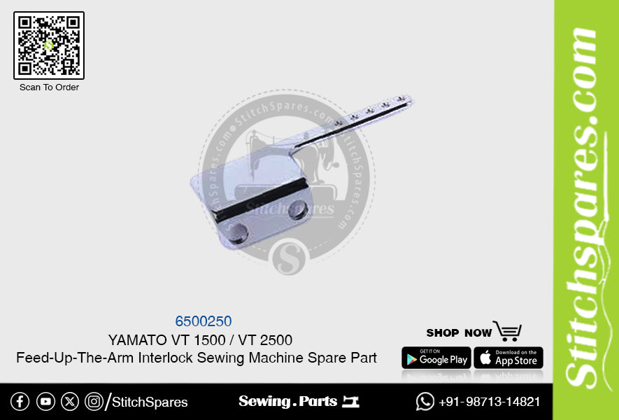 6500250 YAMATO VT-1500  VT-2500 Feed-Up-The-Arm Interlock Sewing Machine Spare Part