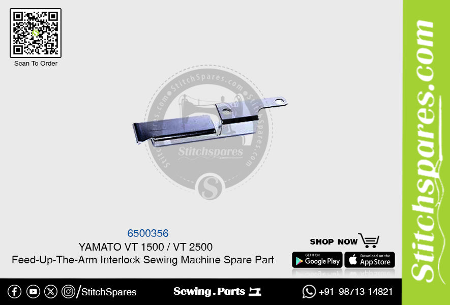 6500356 YAMATO VT-1500  VT-2500 Feed-Up-The-Arm Interlock Sewing Machine Spare Part