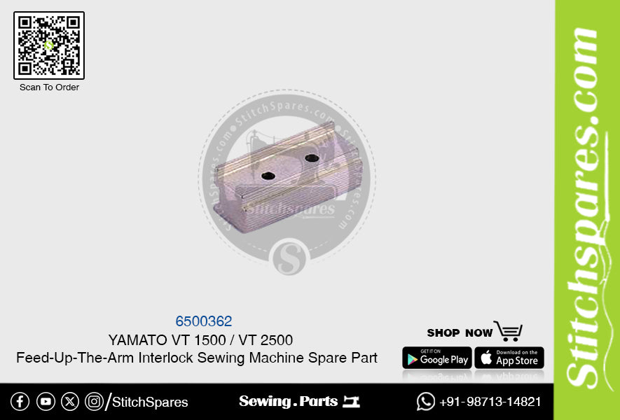 6500362 YAMATO VT-1500  VT-2500 Feed-Up-The-Arm Interlock Sewing Machine Spare Part