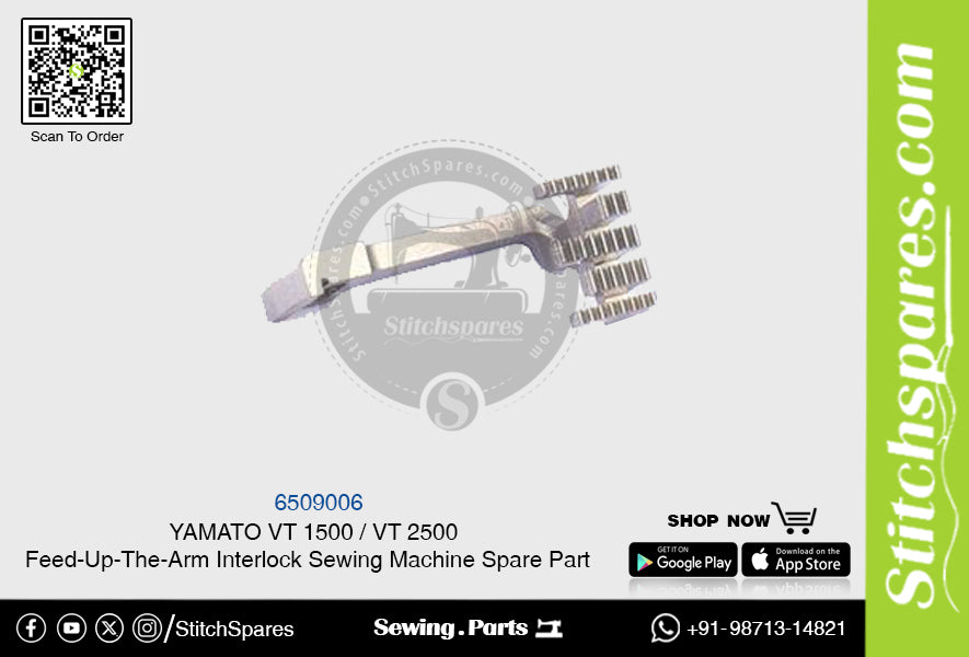 6509006 YAMATO VT-1500  VT-2500 Feed-Up-The-Arm Interlock Sewing Machine Spare Part