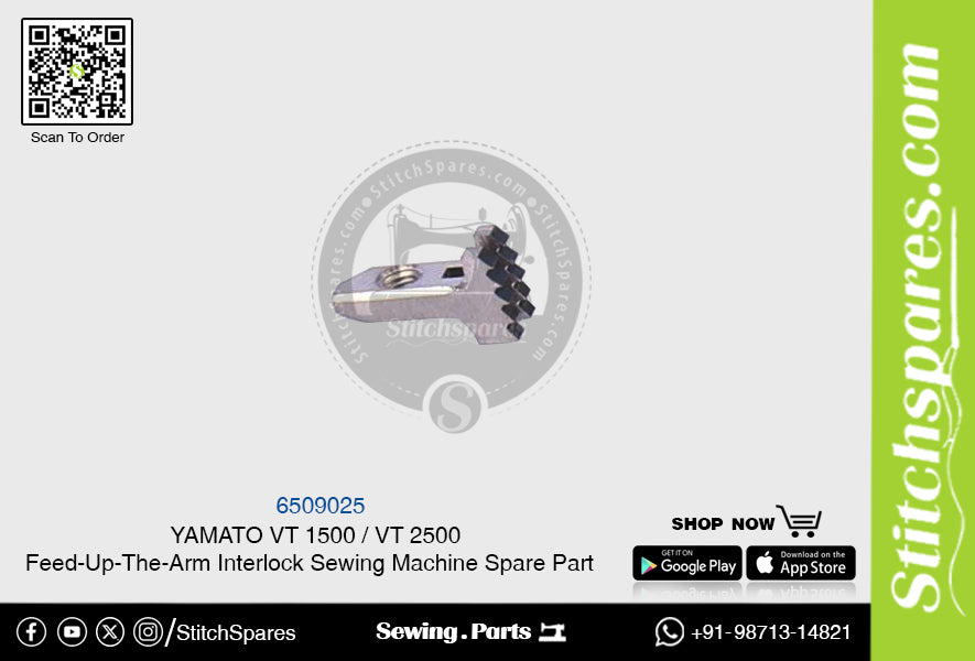 6509025 YAMATO VT-1500  VT-2500 Feed-Up-The-Arm Interlock Sewing Machine Spare Part
