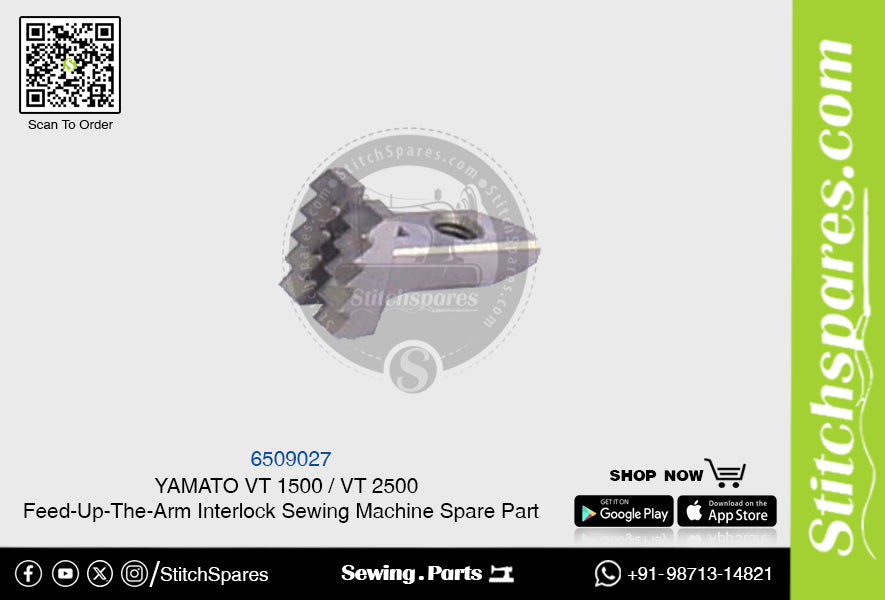 6509027 YAMATO VT-1500  VT-2500 Feed-Up-The-Arm Interlock Sewing Machine Spare Part