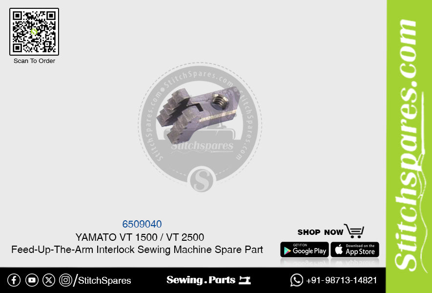 6509040 YAMATO VT-1500  VT-2500 Feed-Up-The-Arm Interlock Sewing Machine Spare Part