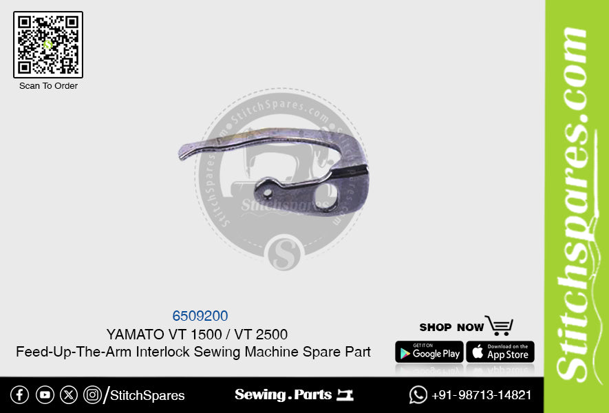 6509200 YAMATO VT-1500  VT-2500 Feed-Up-The-Arm Interlock Sewing Machine Spare Part
