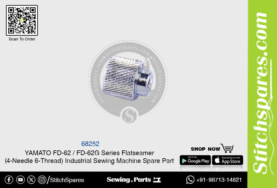 68252 YAMATO FD-62  FD-62G Series Flatseamer ( 4-Needle 6-Thread ) Industrial Sewing Machine Spare Part