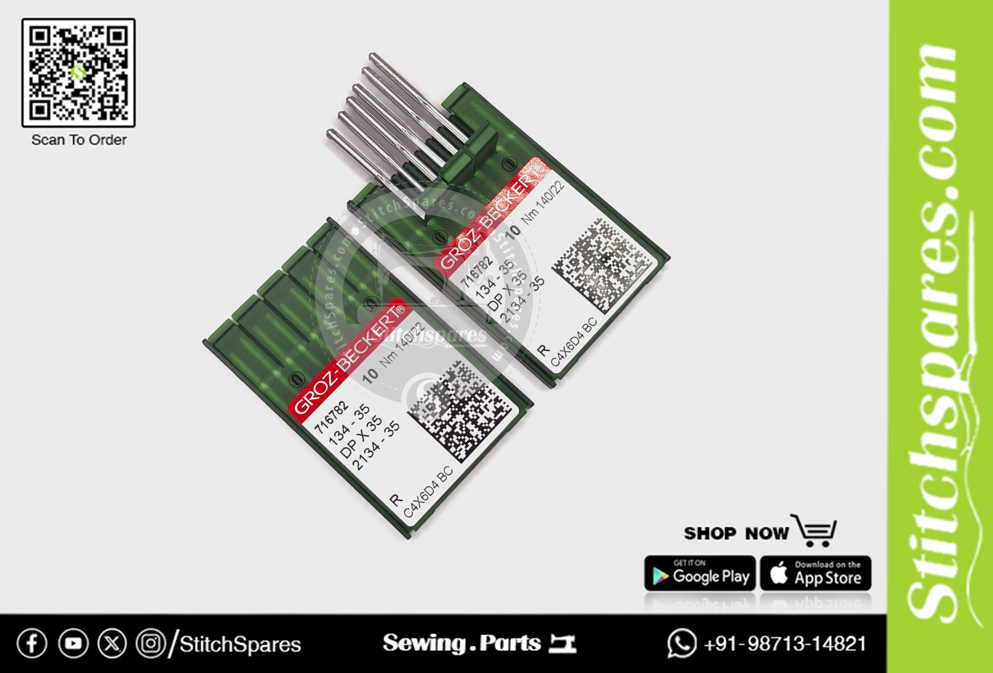 #716782 134-35 / DPX35 Nm 140/22 R Groz Beckert Sewing Machine Needle