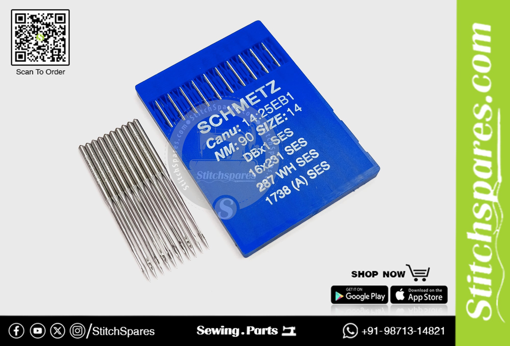 #717094 DBX1 Nm 90/14 FFG/SES Schmetz Sewing Machine Needle