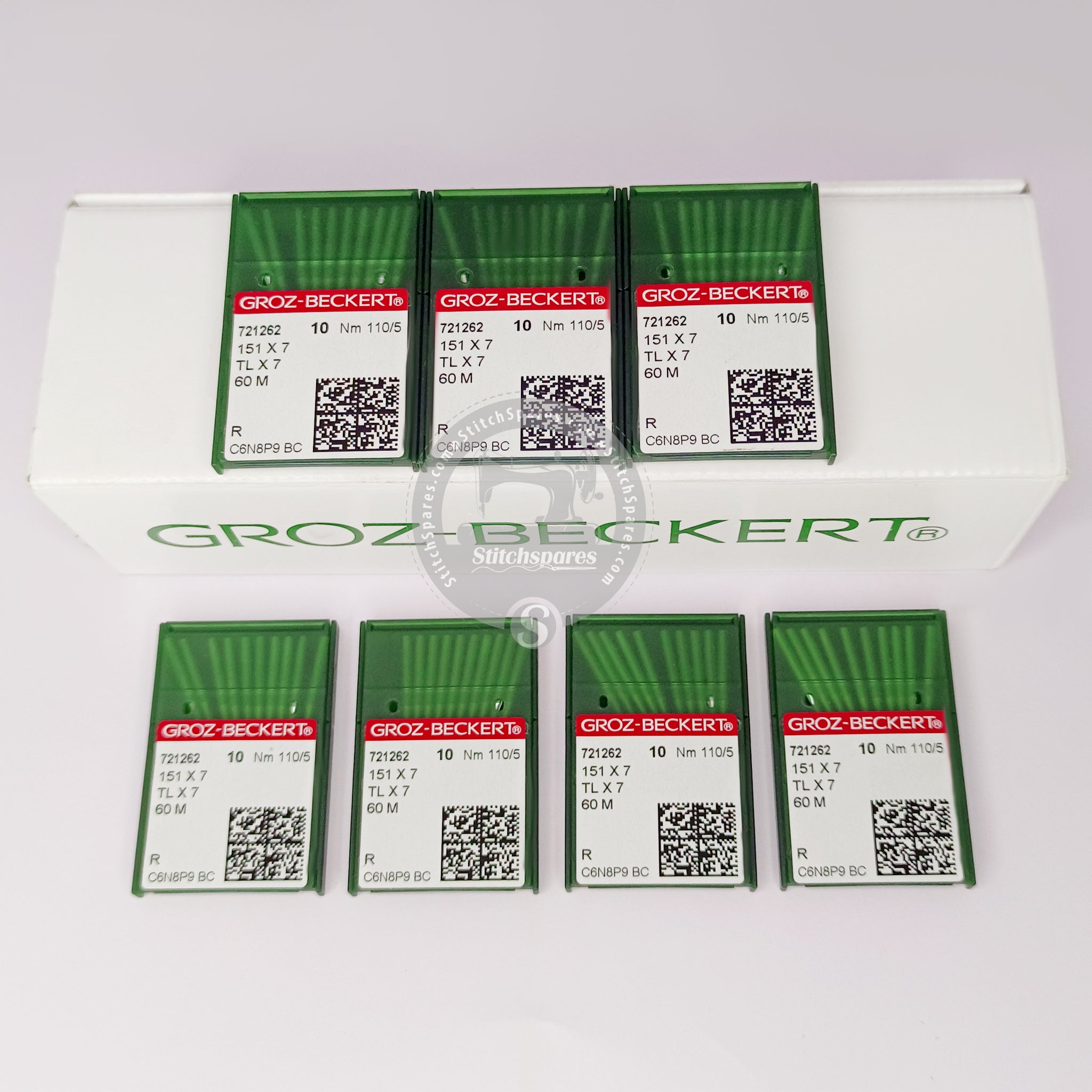 #721262 151 x 7 / TLX7 / 60M Nm 110/5 R (100PCS) Groz Beckert Sewing Machine Needle