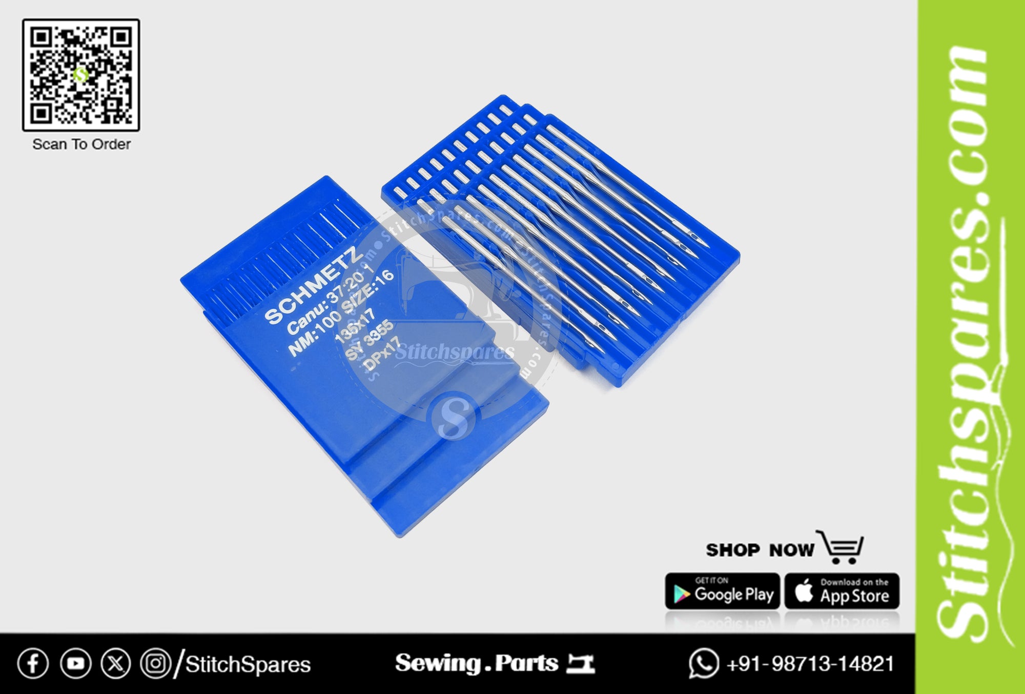 #757344 DPX17 / SY 3355 Nm 100/16 Schmetz Sewing Machine Needles