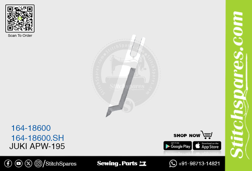 164-18600 164-18600.SH Knife (Blade) Juki APW-195 – StitchSpares.Com