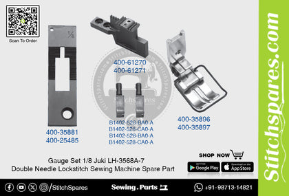 Gauge Set 1/8 Juki LH-3568A-7 Double Needle Lockstitch Sewing Machine Spare Part