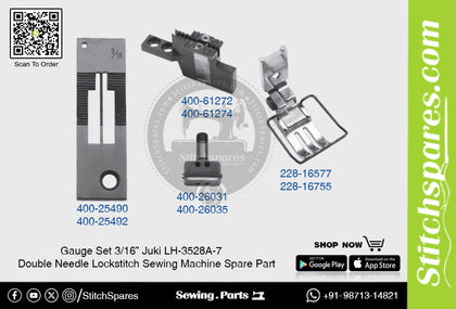 Gauge Set 3/16 Juki LH-3528A-7 Double Needle Lockstitch Sewing Machine Spare Part