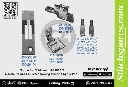 Gauge Set 3/16 Juki LH-3588A-7 Double Needle Lockstitch Sewing Machine Spare Part