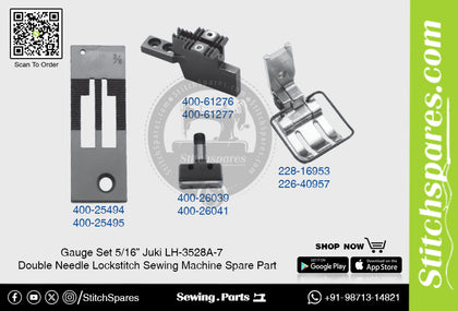 Gauge Set 5/16 Juki LH-3528A-7 Double Needle Lockstitch Sewing Machine Spare Part