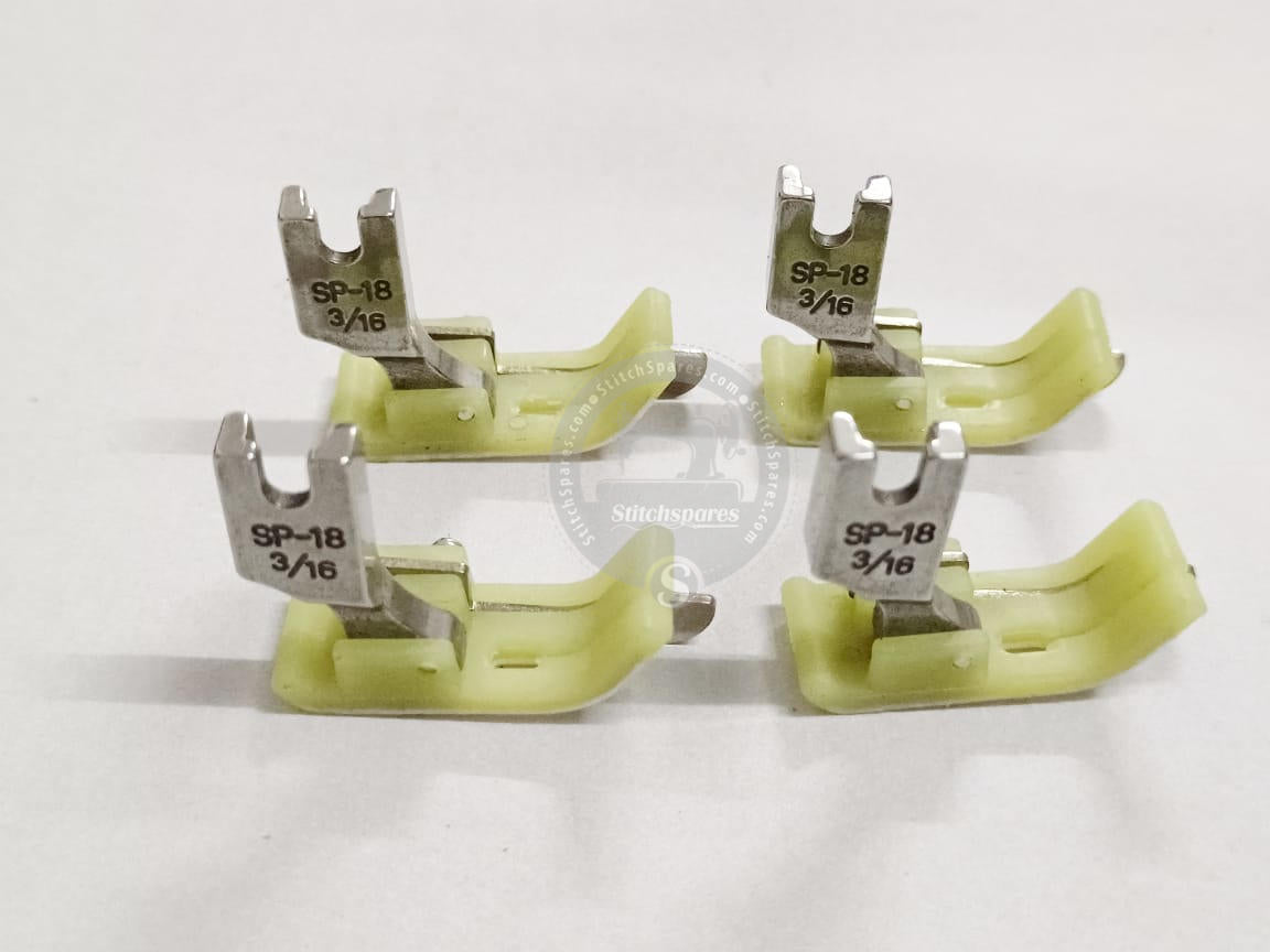 SP-18 Right 3/16 (4.8mm) Teflon Presser Foot With Guide Single Needle Lock-Stitch Sewing Machine
