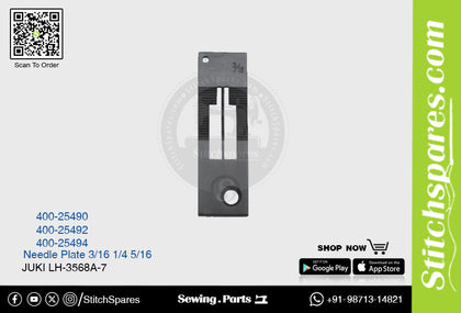 Strong H 400-25492 1/4 Needle Plate Juki LH-3568A-7 Double Needle Lockstitch Sewing Machine Spare Part