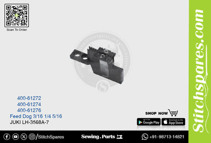 Strong H 400-61276 5/16 Feed Dog Juki LH-3568A-7 Double Needle Lockstitch Sewing Machine Spare Part