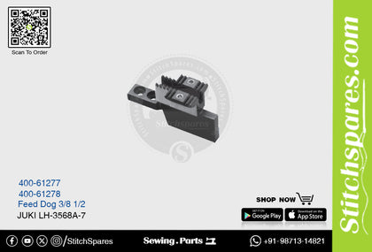 Strong H 400-61277 3/8 Feed Dog Juki LH-3568A-7 Double Needle Lockstitch Sewing Machine Spare Part