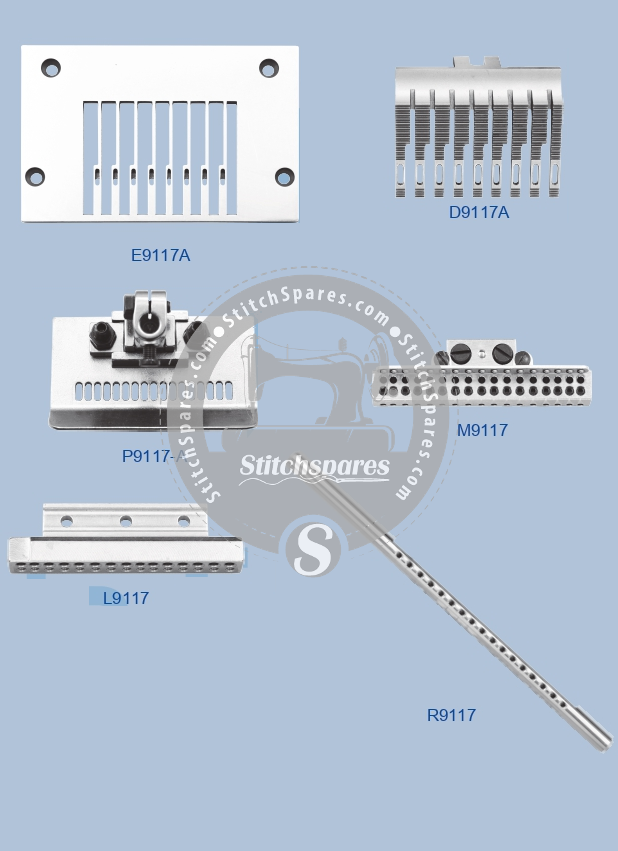 サキナ　特注ウイング E9117-A GAUGE SET SIRUBA VC008-17 (17×1/8.H) SEWING MACHINE