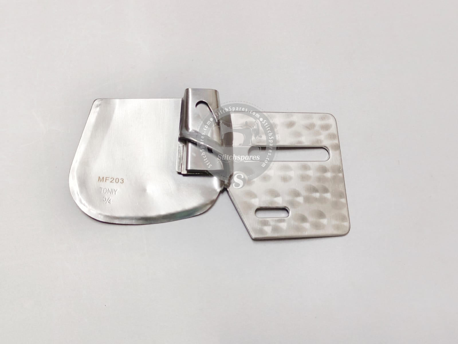 F203 3/4'' Top Center Plait Hemmer Folder / Binder for 2 or 4 Needle Placket Machine