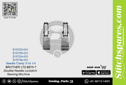 Strong-H S15724-001 3/16 Needle Clamp Brother LT2-B875 -7 Double Needle Lockstitch Sewing Machine Spare Part