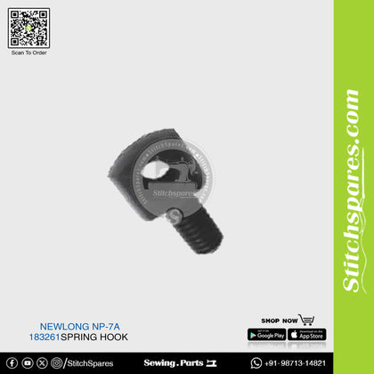 183261 Spring Hook NEWLONG NP-7A Bag Closer Sewing Machine Spare Part
