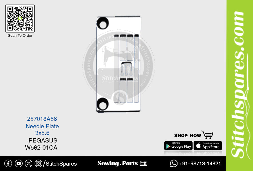 STRONG H 257018A56 Nadelplatte PEGASUS W562-01CA (3×5.6) Nähmaschinen-Ersatzteil