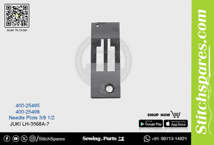 Strong H 400-25495 3/8 Needle Plate Juki LH-3568A-7 Double Needle Lockstitch Sewing Machine Spare Part