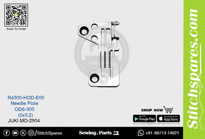 Strong-H R4300-Hod-E00 Needle Plate Juki Mo-2504-Od6-300 (0×3.2) Sewing Machine Spare Part